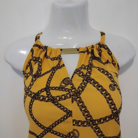 Michael Kors - Chain-Link Sleeveless Peplum Blouse - Picture 3 of 13